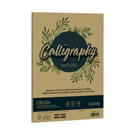 CARTA CALLIGRAPHY NATURE CRUSH A4 50FG 120GR OLIVA FAVINI - A69N534