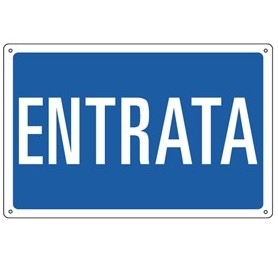 CARTELLO ALLUMINIO 30X20CM 'ENTRATA' - 3151
