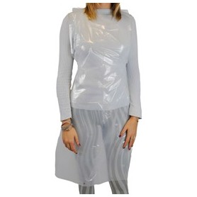 CONF 100 GREMBIULI APRON 30 IN LDPE TAGLIA UNICA BIANCO WORKER - GA430.15.01