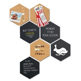 SET LAVAGNE DA PARETE WALL HEXAGON SECURIT - FB-CB-HEX