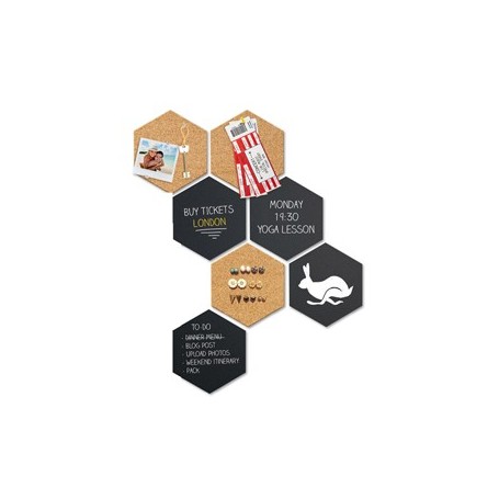 SET LAVAGNE DA PARETE WALL HEXAGON SECURIT - FB-CB-HEX