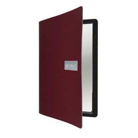 PORTA MENU' A4-24X33CM BORDEAUX ROYAL CON 1 INSERTO DOPPIO - MC-LR-A4-RORD