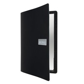 PORTA MENU' A4-24X33CM NERO ROYAL CON 1 INSERTO DOPPIO - MC-LR-A4-ROBL