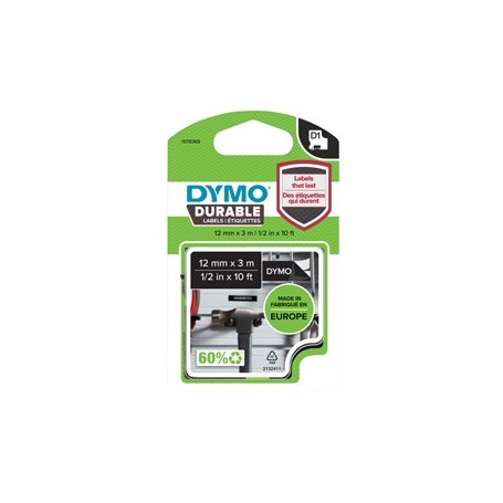 NASTRO DYMO TIPO D1 DURABLE (12MMX3MT) BIANCO/NERO 1978365 - 1978365