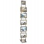 ESPOSITORE LED DA TERRA H200CM CON 5 CORNICI A4 FREESTANDING LEDMAG - FKIT5XA4H