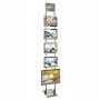 ESPOSITORE LED DA TERRA H200CM CON 4 CORNICI A4 + 1 A3 ORIZ.FREESTANDING LEDMAG - FKIT4XA41XA3H