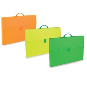 VALIGETTA POLIONDA FLUO 28X39CM DORSO 8CM COLORI ASSORTITI - 100501099