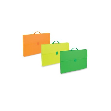 VALIGETTA POLIONDA FLUO 28X39CM DORSO 8CM COLORI ASSORTITI - 100501099
