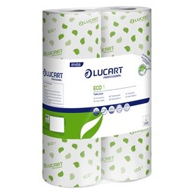 PACCO 6 ROTOLI CARTA IGIENICA FASCETTATA 200 STRAPPI ECO LUCART - 811458