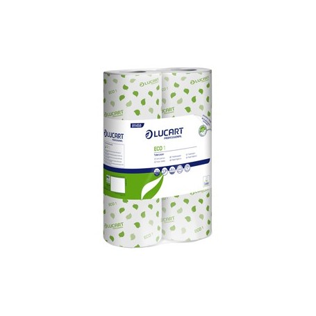 PACCO 6 ROTOLI CARTA IGIENICA FASCETTATA 200 STRAPPI ECO LUCART - 811458