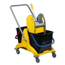 CARRELLO DOPPIA VASCA 25+25LT CON PRESSA PRESSCLEAN - 705001