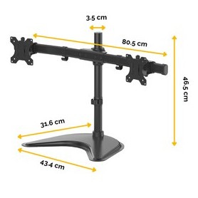 BRACCIO PORTAMONITOR DOPPIO ORIZ AD APPOGGIO LIBERO PROFESSIONAL SERIES FELLOWES - 8043701