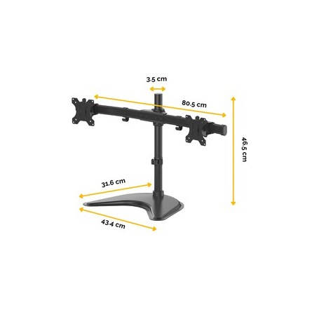 BRACCIO PORTAMONITOR DOPPIO ORIZ AD APPOGGIO LIBERO PROFESSIONAL SERIES FELLOWES - 8043701
