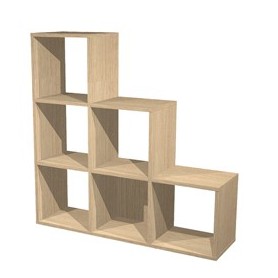 LIBRERIA 6 CASELLE A SCALARE 104X29
