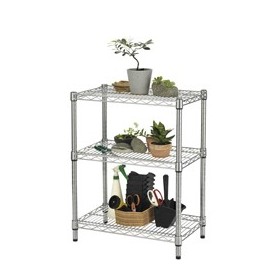 SCAFFALE 3 RIPIANI ACCIAIO CROMATO 36X60CM - H75CM KIT ARCHIMEDE OUTDOOR - ZN1424-3
