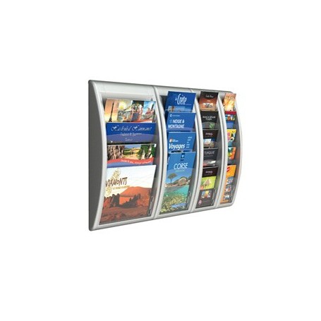 ESPOSITORE DA PARETE 4 TASCHE A4-ORIZZONTALI GRIGIOQUICK FIT SYSTEM - K540605
