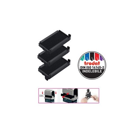 BLISTER DA 3 TAMPONI 6/4911 NERO TRODAT - 1429