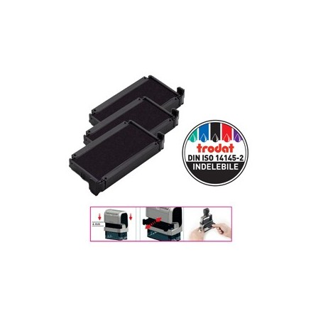 BLISTER DA 3 TAMPONI 6/4910 NERO TRODAT - 1426