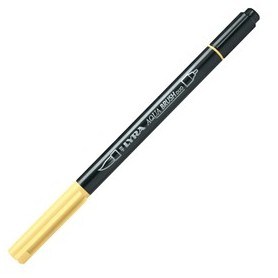 PENNARELLO A 2 PUNTE AQUA BRUSH DUO GIALLO CHIARO LYRA - L6520002