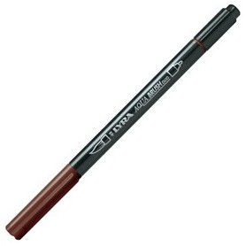 PENNARELLO A 2 PUNTE AQUA BRUSH DUO SEPPIA SCURO LYRA - L6520075