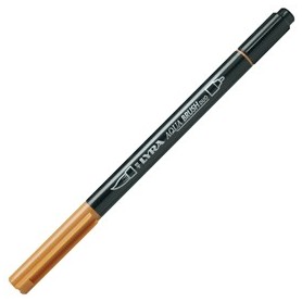 PENNARELLO A 2 PUNTE AQUA BRUSH DUO OCRA D'ORO LYRA - L6520083
