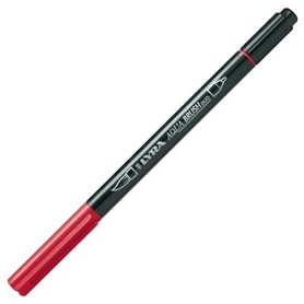 PENNARELLO A 2 PUNTE AQUA BRUSH DUO ROSSO POMPEI LYRA - L6520091