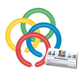 BUSTA 25 PALLONCINI MODELLABILI IN LATTICE Ã5CM COLORI ASSORTITI BIG PARTY - 72038.
