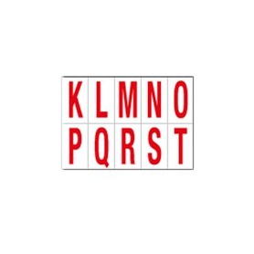 FOGLIO CON 10 LETTERE AUTOADESIVE DA K A T ROSSO/BIANCO 70X124MM - 916KT