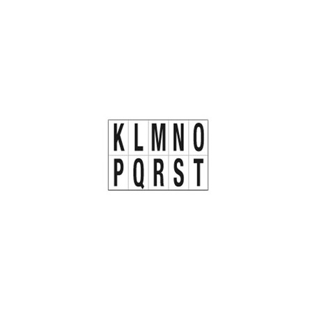 FOGLIO CON 10 LETTERE AUTOADESIVE DA K A T NERO/BIANCO 70X124MM - 936KT