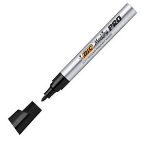 SCATOLA 12 MARCATORI NERO PUNTA TONDA MARKING PRO BIC - 964800