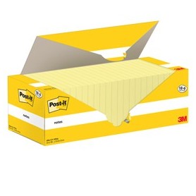 CF. 18+6PZ BLOCCO 100FG.POST-ITÂ® NOTES 76X76MM 654-CY-VP24 GIALLO CANARY - 7100319213