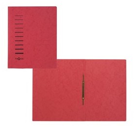 CARTELLINA ROSSA IN CARTONE CON PRESSINO FERMAFOGLI A4 PAGNA - 28001-01