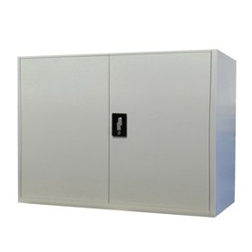 ARMADIO BASSO IN METALLO AD ANTE BATTENTI 100X45XH90CM GRIGIO KUB8 - BB100G