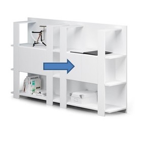 COPPIA ANTINE + PARETINE PER LIBRERIA CONCEPT BIANCO - 1502A-3