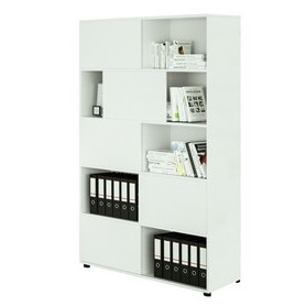 LIBRERIA ALTA A 5 RIPIANI ANTE SCORR. 120X35CM H191CM BIANCO/BIANCO - TETRIS - 17060/33
