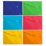 6 BUSTE C/BOTTONE IN PPL COLOROSA 33X24.5CM COLORI ASSORTITI RIPLAST - 361908