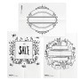 SET 3 STENCIL SU FOGLIO A2 A TEMA "SCONTI" SECURIT - WD-3A2-SP