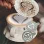 SET 2 STENCIL PER CAFFE' "CUORE + SMILE" SECURIT - STN-SS-CO