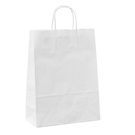 25 SHOPPERS CARTA 36X12X41CM BIANCO NEUTRO CORDINO - 31519