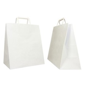 SCATOLA 250 SHOPPERS CARTA CRAFT 28X17X32CM FLAT LARGE BIANCO - 72604