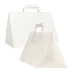 SCATOLA 200 SHOPPERS CARTA CRAFT 32X22X24CM FLAT XLARGE BIANCO - 72512