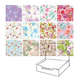 SCATOLA 100FG CARTA REGALO RASO FIORI 70X100CM REX SADOCH - R4403GEN