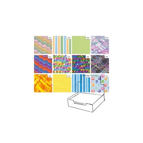 SCATOLA 100FG CARTA REGALO RASO COLORS 70X100CM REX SADOCH - R4412GEN