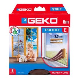 GUARNIZIONE IN GOMMA PER ISOLAMENTO STRIP 6MT TIPO E MARRONE GEKO - 1000/3