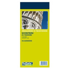 BLOCCO SCONTRINO 2 SEZIONI 100COPIE NUM. BLU 5
