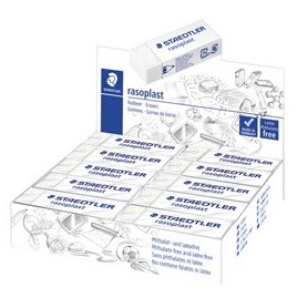 BOX 20 GOMME RASOPLAST 526 B20 DIM. 63X13X23MM BIANCA PER MATITA STAEDTLER - 526B20