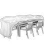 TELO DI COPERTURA PER TAVOLO E SEDIE SPECIAL 110X180XH80CM VERDEMAX - 7926