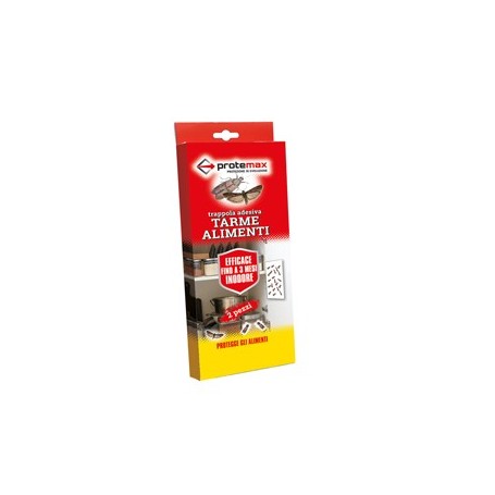 BLISTER CON 2 TRAPPOLE ADESIVE PER TARME IN ALIMENTI PROTEMAX - PROTE348