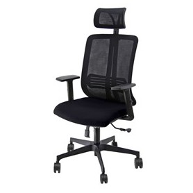 POLTRONA SEMIDIREZIONALE VERTIGO VRAPG NERO/NERO POGGIATESTA E BRAC. REGOLABILI - VRAPG/BR2B/SN/N