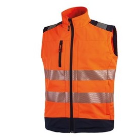 GILET ALTA VISIBILITA' SOFTSHELL DANY ARANCIO FLUO TAGLIA L U-POWER - HL173OF-L